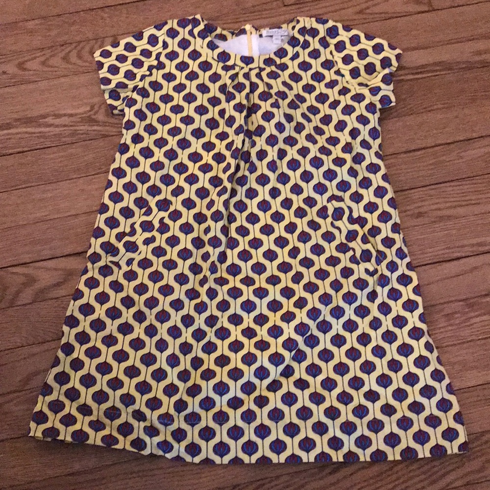 Girls size 10 NWT short sleeve yellow print dress